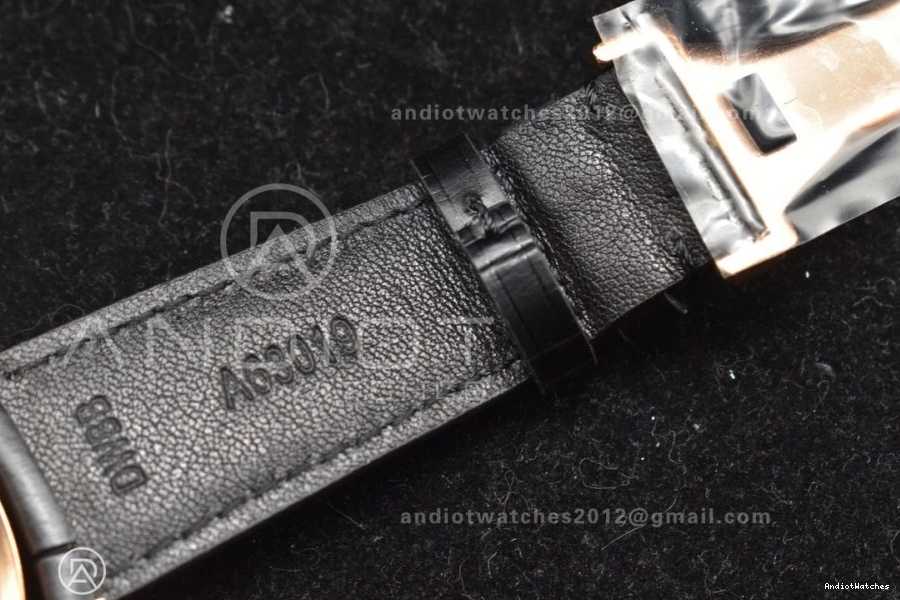 Best Perpetual RG Edition Strap Dial BestValue White Clone Calendar Black on APSF 1:1 Portugieser 1018 5033 A52610 Leather 0427